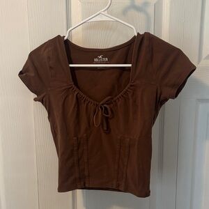 Hollister Women's Brown Crop Top